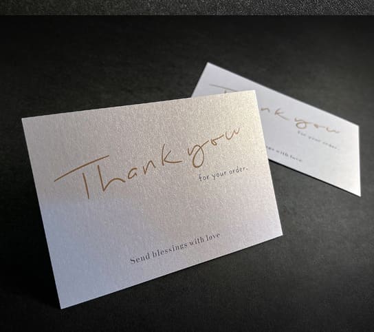 Acknowledgement card for candle packaging