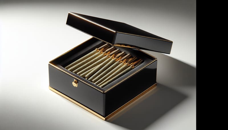 Luxury pre-roll packaging and display boxes