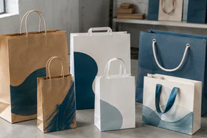Custom printed paper shopping bag