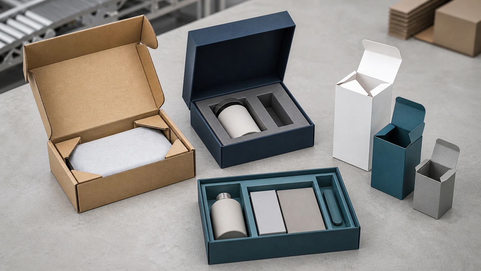 Completed custom packaging examples
