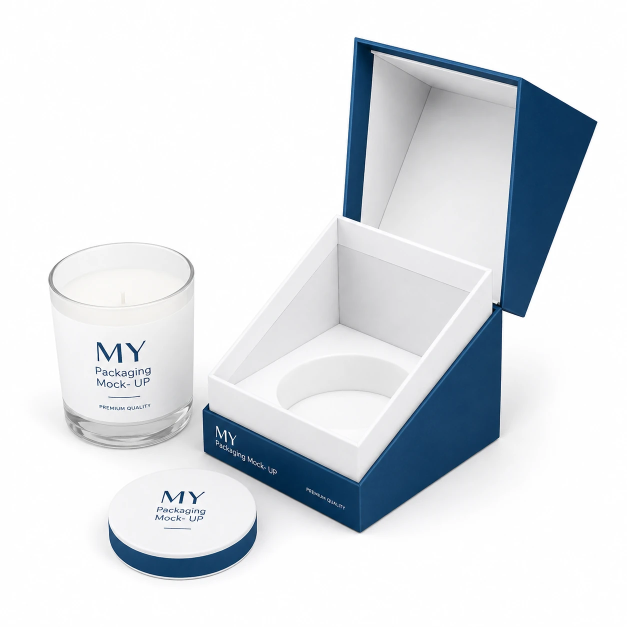 Premium rigid setup box for luxury candles