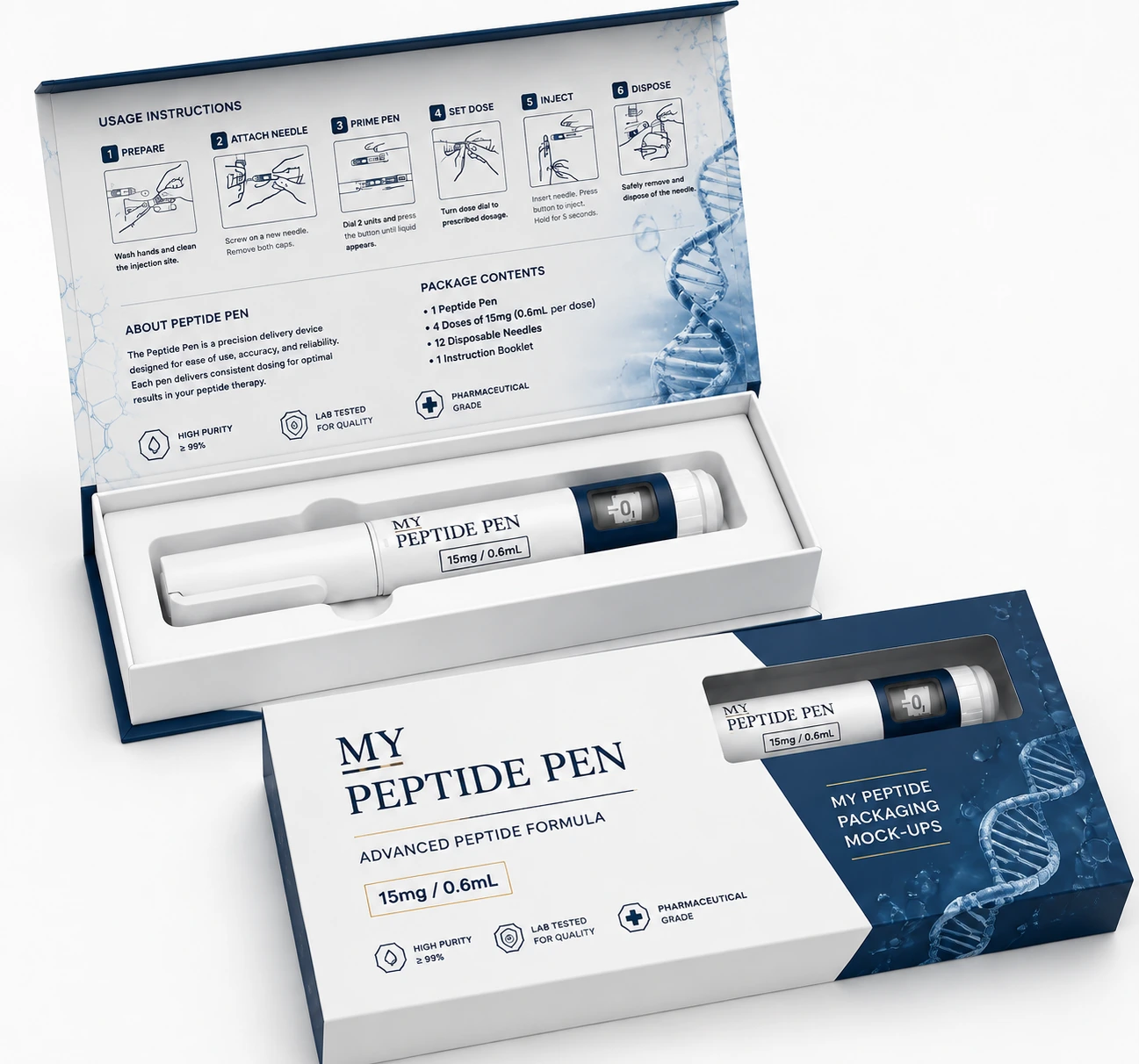 Close up of custom paperboard insert showing exact vial fit and tolerance