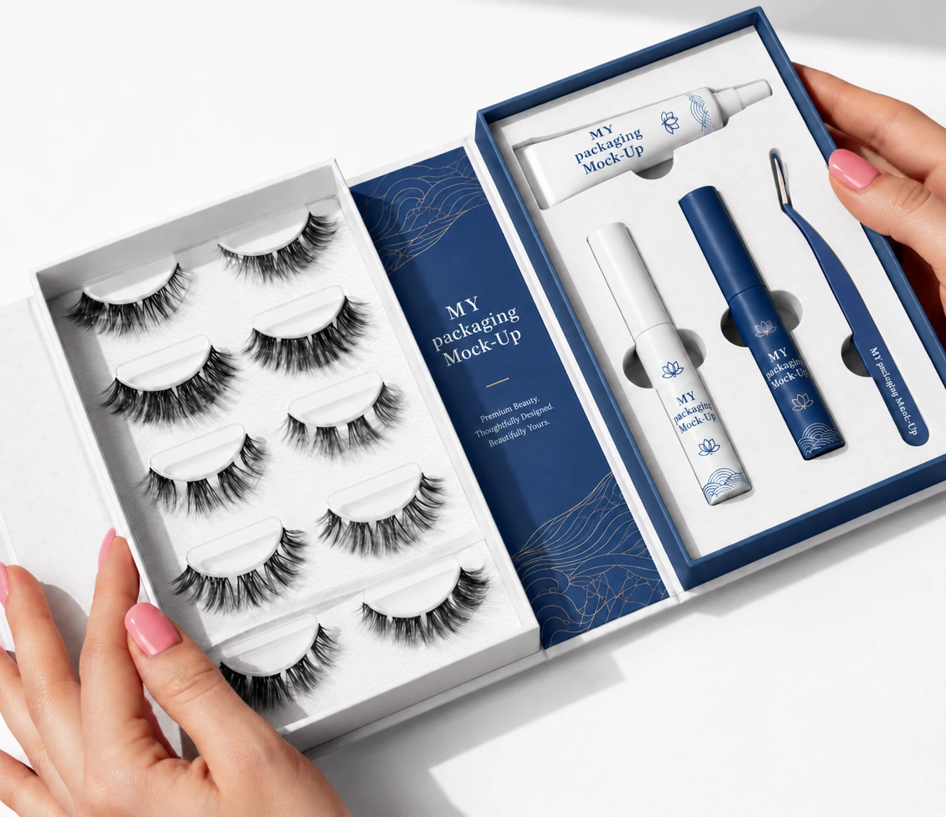 Precision die-cutting of structural inserts for beauty sets