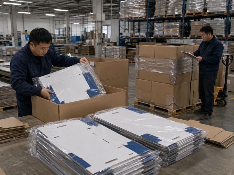 Flat packed export coordination for display packaging