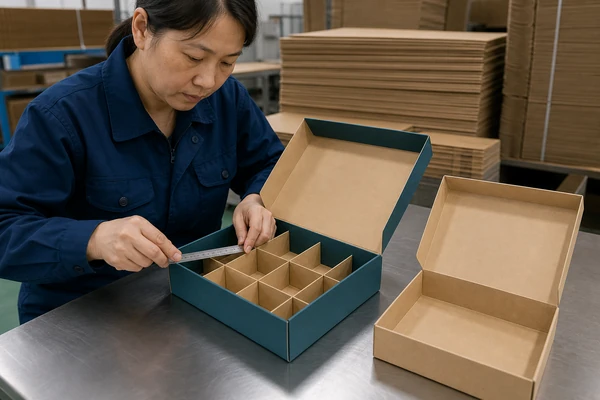 Quality inspection of folded bakery cartons on the production line