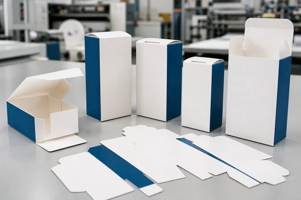 Healthcare folding cartons with clear text printing