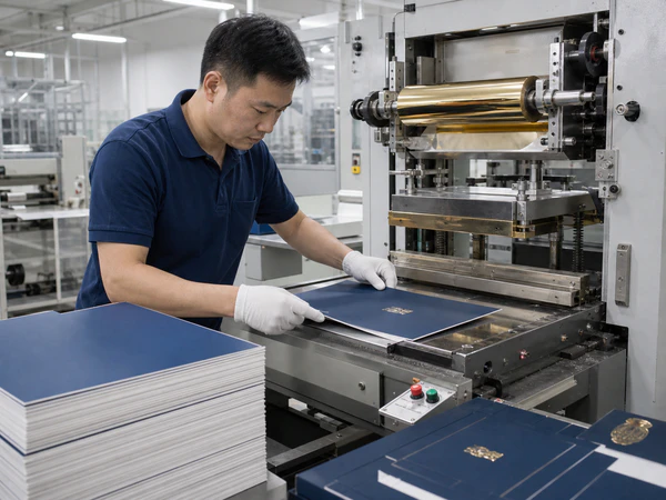 Foil stamping and lamination finishing process