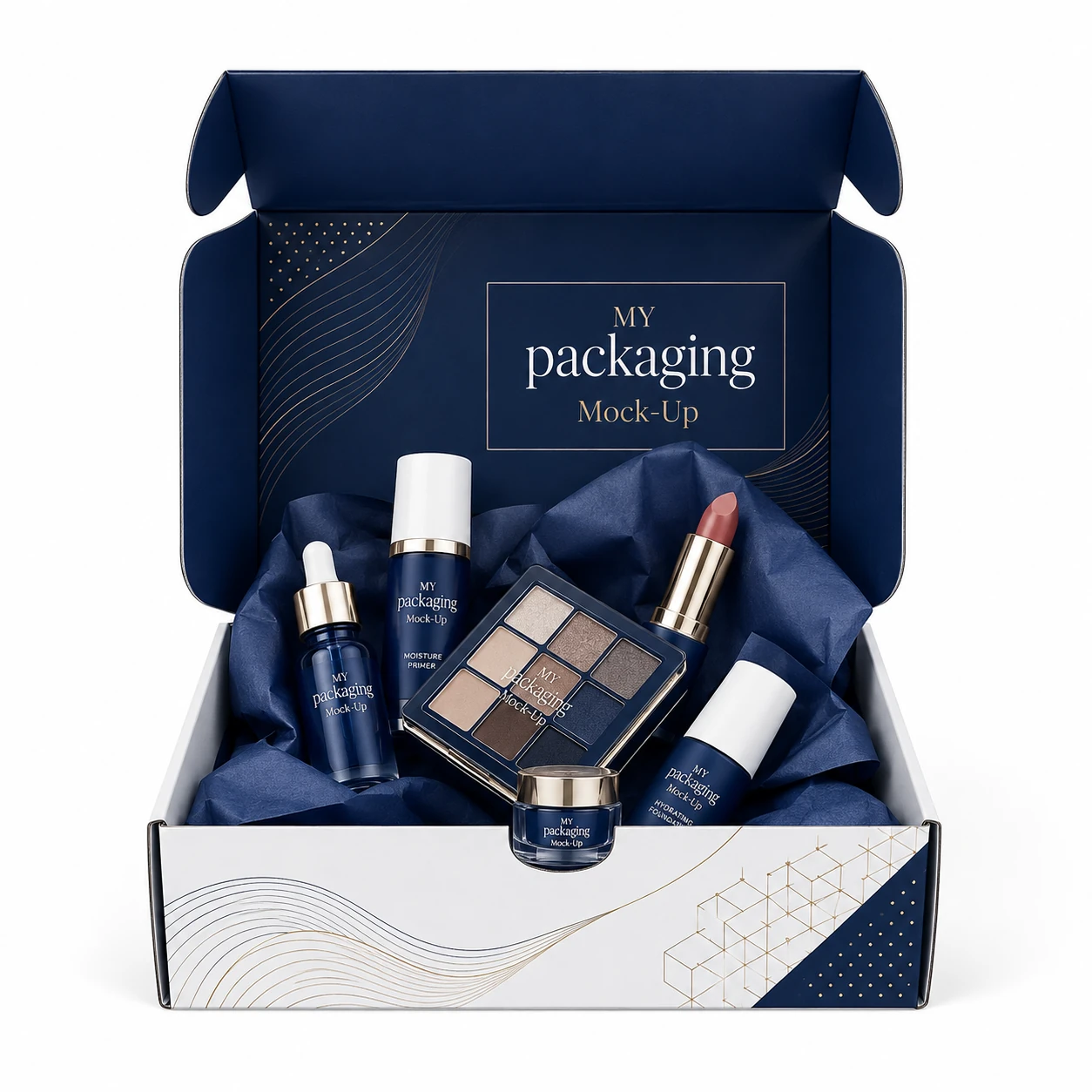 Corrugated mailer box printed inside for beauty e-commerce