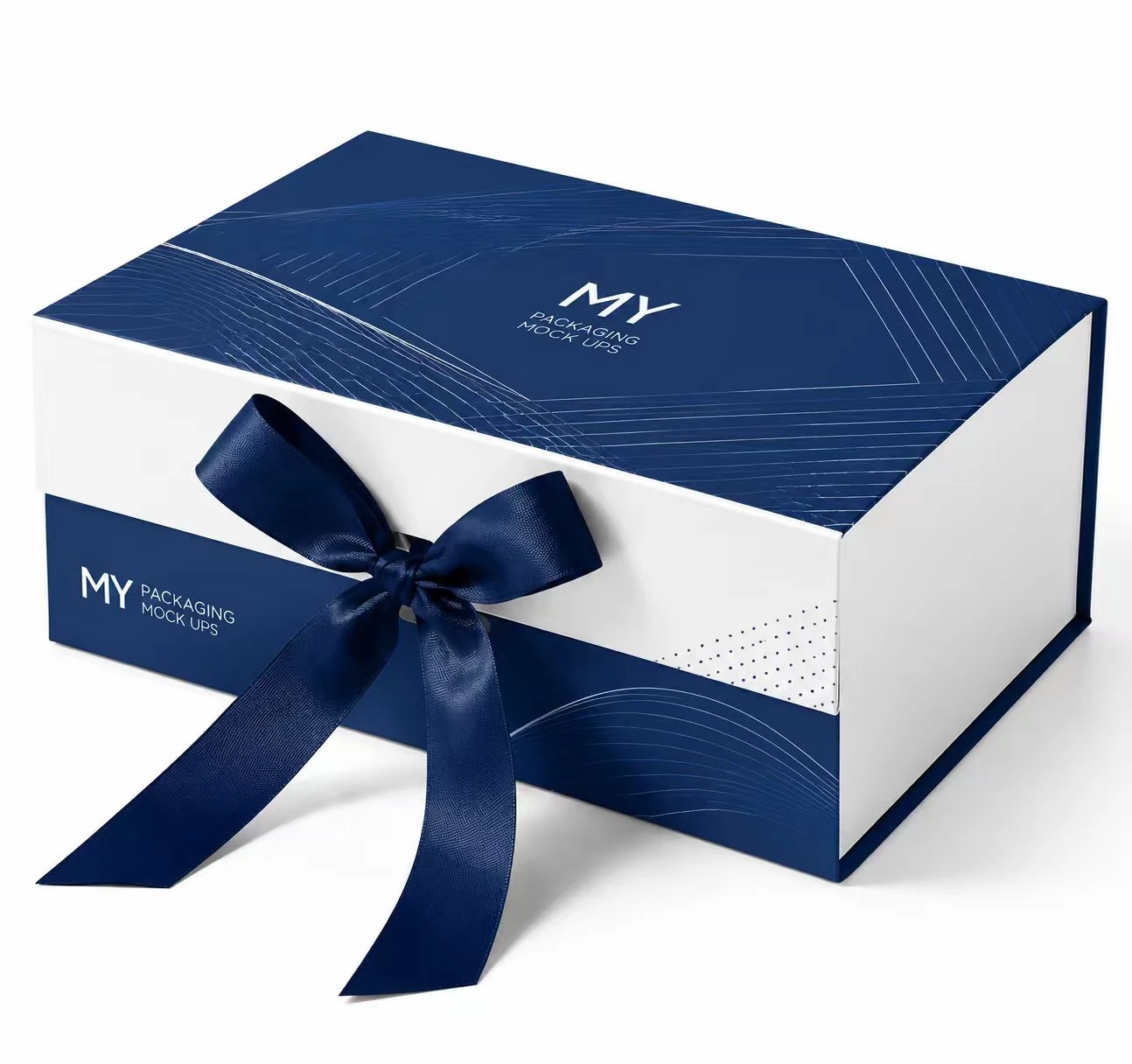 Clean paper wrapping edges on a rigid box