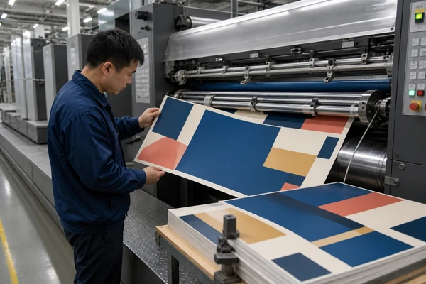 Testing fold lines on a corrugated box sample