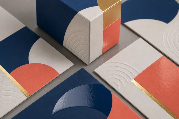 Finish sample showing foil and emboss details