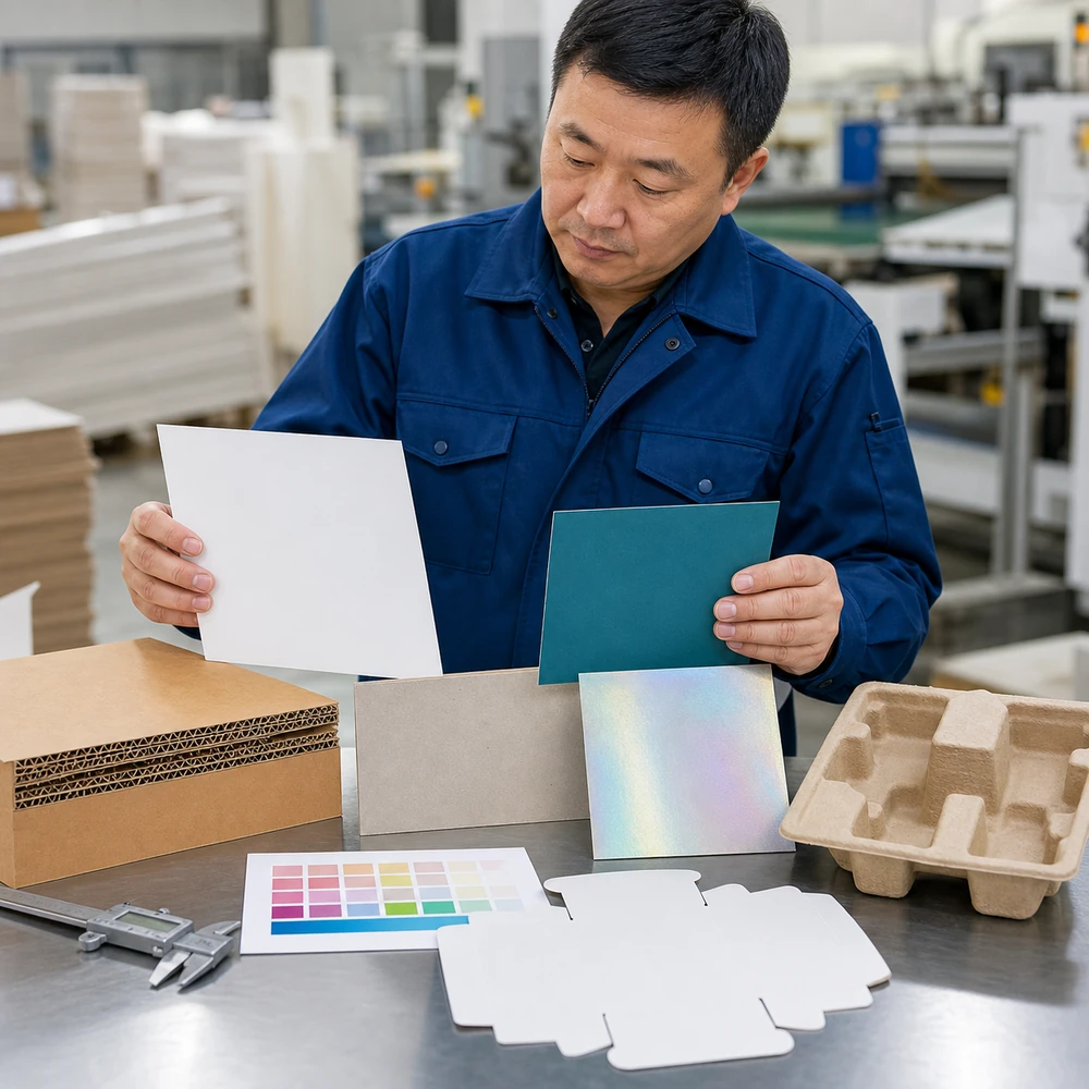 Paper packaging factory production line