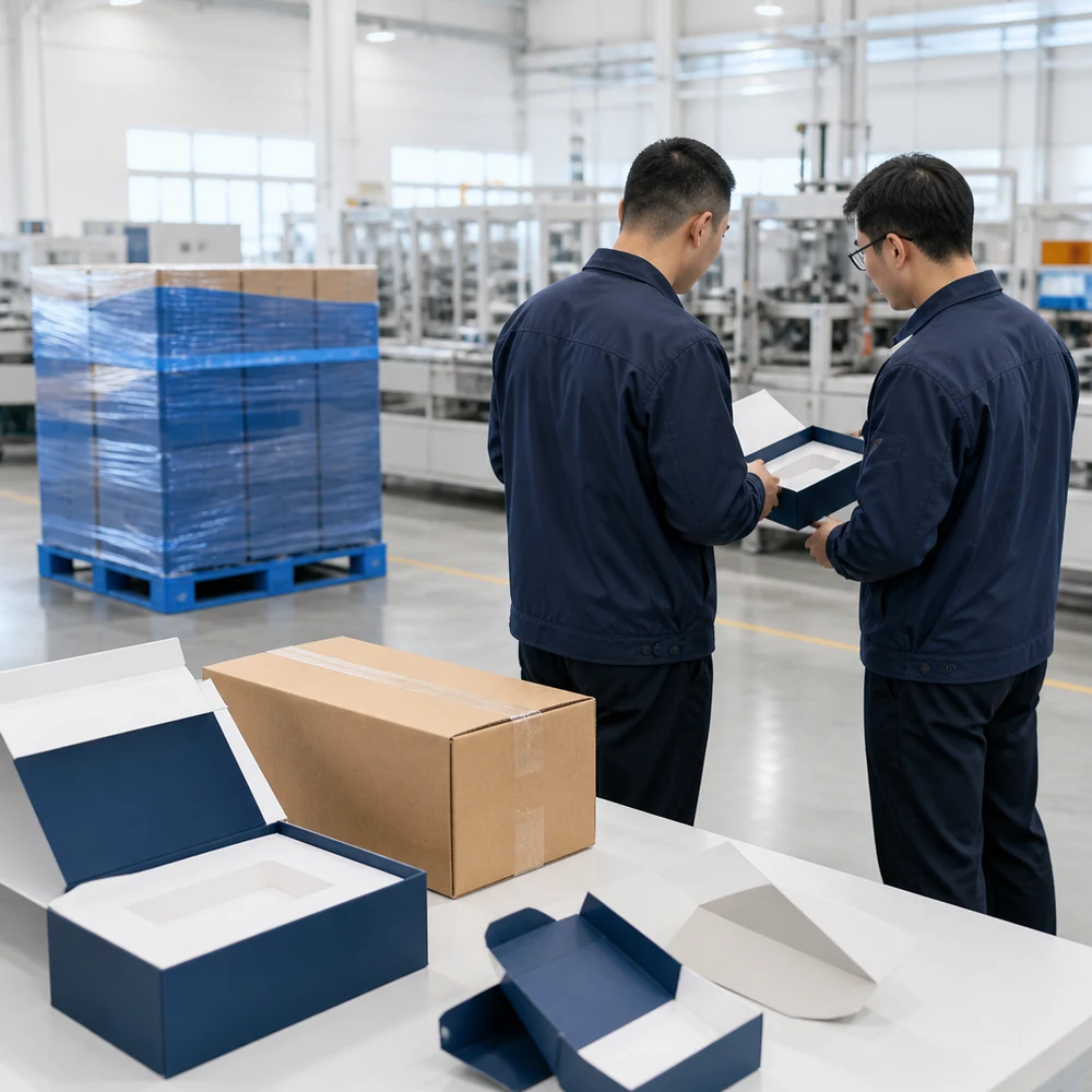 Paper packaging manufacturing facility line