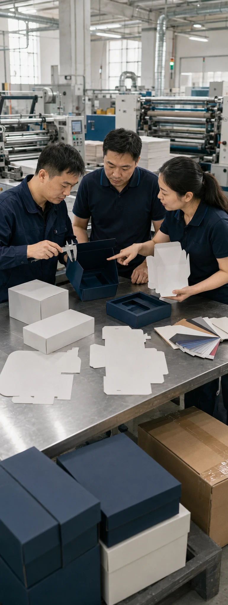 Wide view of our clean paper packaging production facility