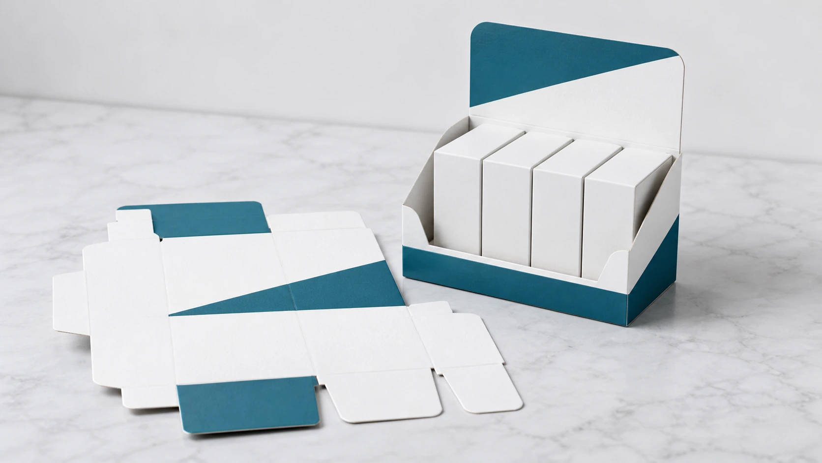 Counter display unit structural template