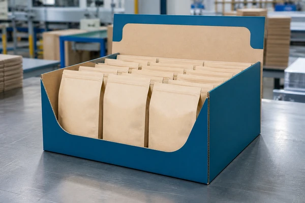Retail ready display packaging organizing multiple units
