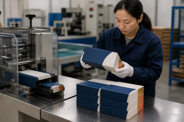 Small-batch production run on factory floor
